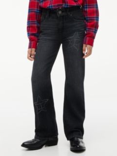 Stud Flag Logo Flared Jeans — Denim 1
