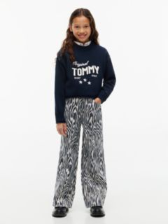 Mabel Zebra High Rise Wide Leg Jeans — Denim 2