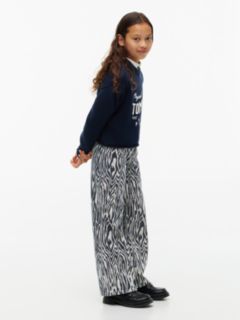 Mabel Zebra High Rise Wide Leg Jeans — Denim 3
