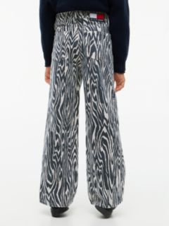 Mabel Zebra High Rise Wide Leg Jeans — Denim 5