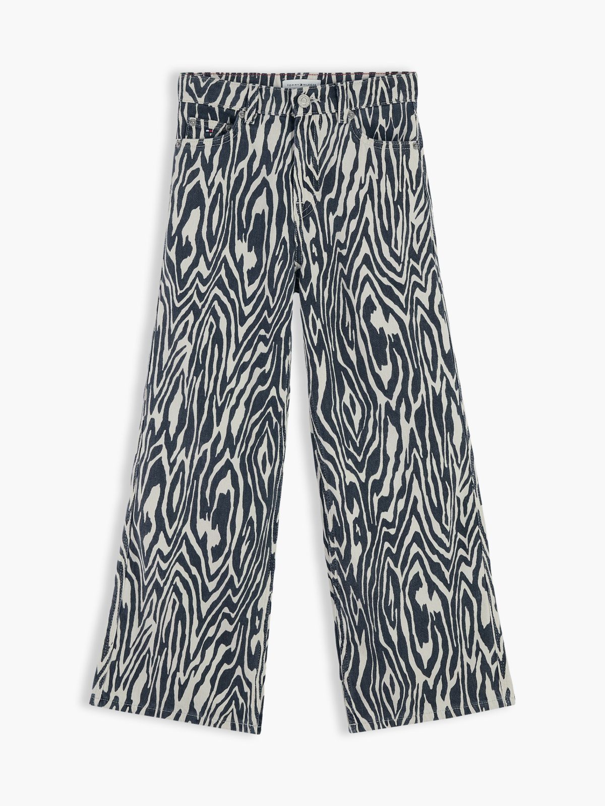 Mabel Zebra High Rise Wide Leg Jeans — Denim