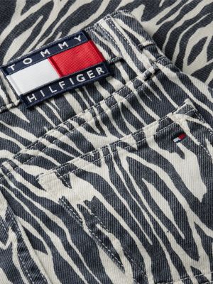 denim mabel zebra high rise wide leg jeans for girls tommy hilfiger