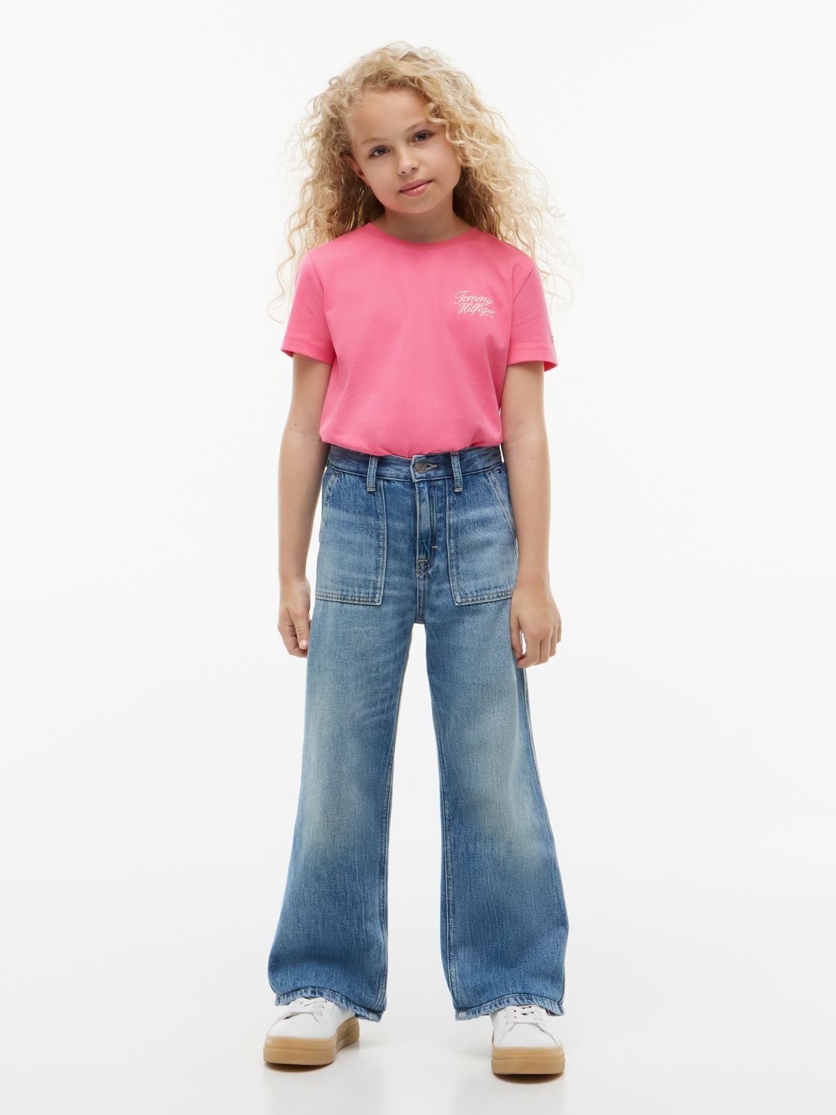 Logo Crew Neck T-Shirt — Pink