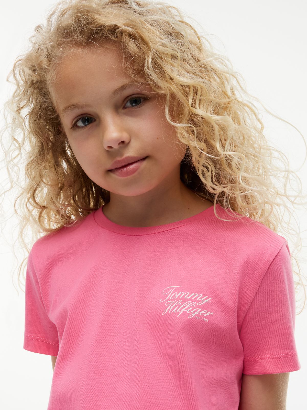 Logo Crew Neck T-Shirt — Pink