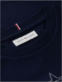 Diamanté Star Flag Extra Slim Long Sleeve T-Shirt — Blue 6