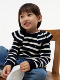 Ruffle Relaxed Jumper — Blue 3