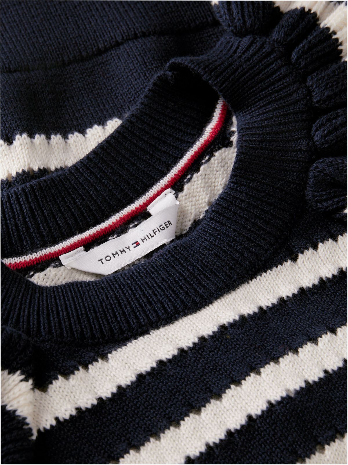 Ruffle Relaxed Jumper — Blue