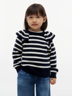 Ruffle Relaxed Jumper — Blue 1