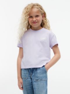 Back Skyline Photo Print Relaxed T-Shirt — Purple 1