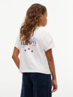 Back Skyline Photo Print Relaxed T-Shirt — White 4