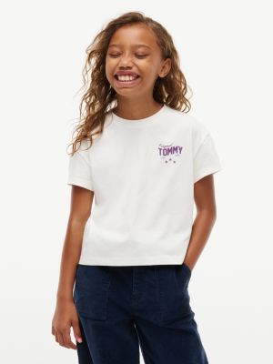 white back skyline photo print relaxed t-shirt for girls tommy hilfiger