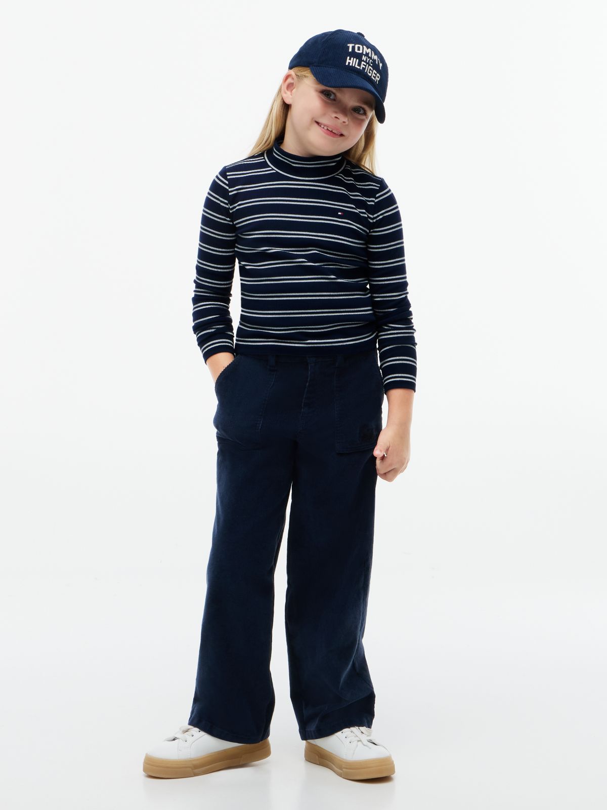 Glitter Extra Slim Long Sleeve Top — Blue