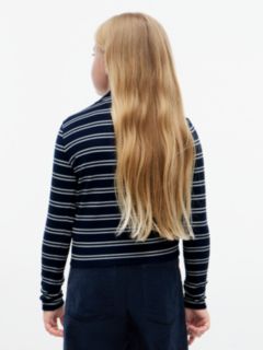 Glitter Extra Slim Long Sleeve Top — Blue 4