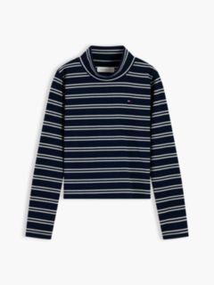 Glitter Extra Slim Long Sleeve Top — Blue 5