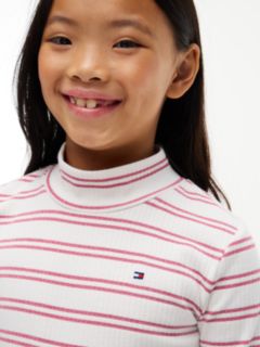 Glitter Extra Slim Long Sleeve Top — White 3