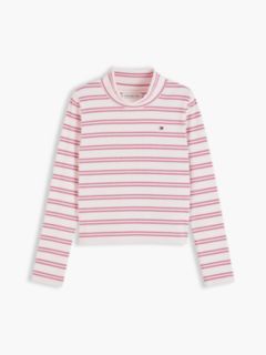 Glitter Extra Slim Long Sleeve Top — White 5