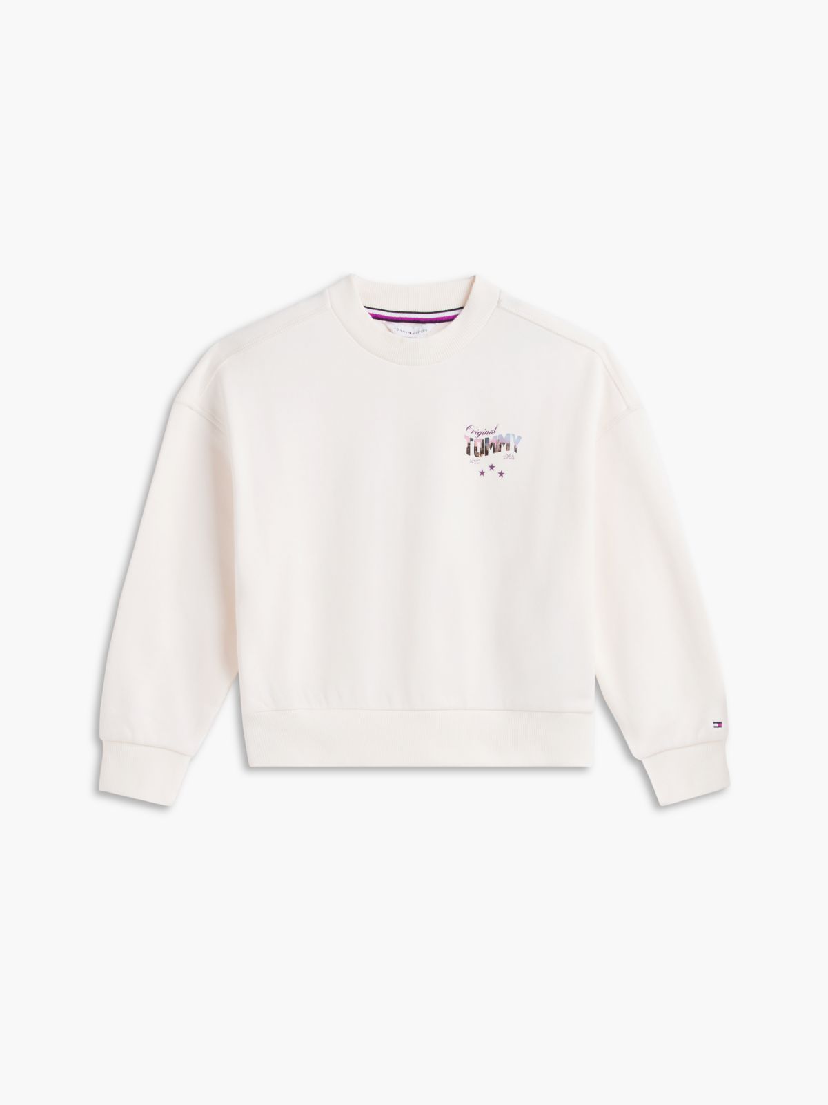 Star Back Graphic Relaxed Sweatshirt — White