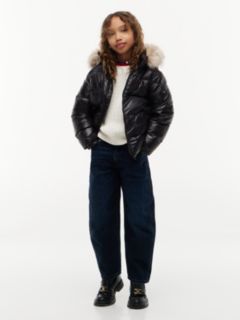 Essential Faux Fur Trim Down Jacket — Black 2
