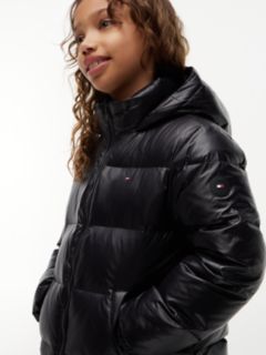 Essential Faux Fur Trim Down Jacket — Black 4