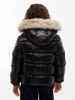 Essential Faux Fur Trim Down Jacket — Black 5