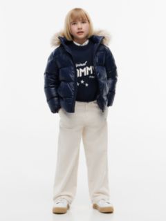 Essential Faux Fur Trim Down Jacket — Blue 2