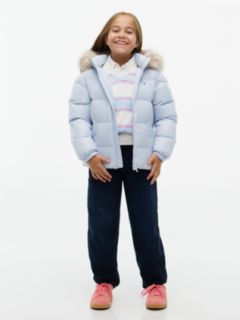 Essential Faux Fur Trim Down Jacket — Blue 2