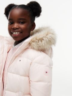 Essential Faux Fur Trim Down Jacket — Pink 4