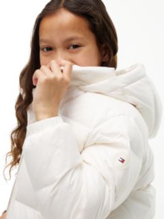 Essential Faux Fur Trim Down Jacket — White 4