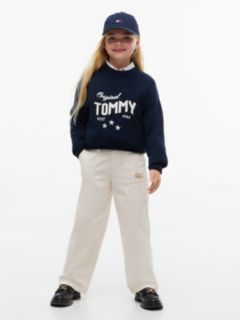 Star Embroidery Relaxed Balloon Sleeve Jumper — Blue 2