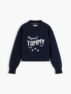 Star Embroidery Relaxed Balloon Sleeve Jumper — Blue 5