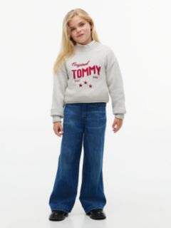 Star Embroidery Relaxed Balloon Sleeve Jumper — Grey 2
