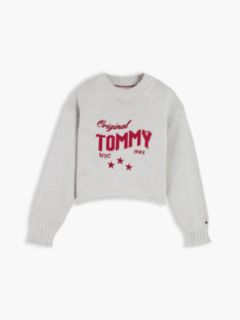 Star Embroidery Relaxed Balloon Sleeve Jumper — Grey 5