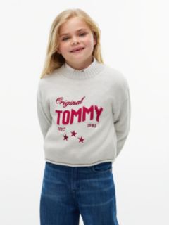 Star Embroidery Relaxed Balloon Sleeve Jumper — Grey 1