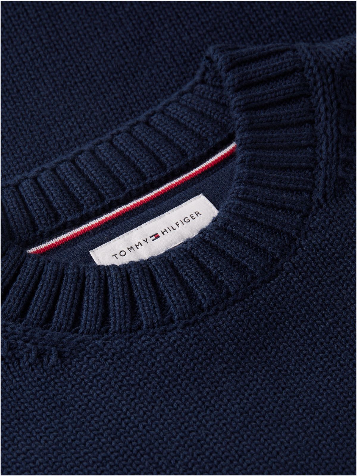 Intarsia Logo Relaxed Jumper Dress — Blue