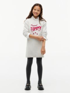 Intarsia Logo Relaxed Jumper Dress — Grey 1