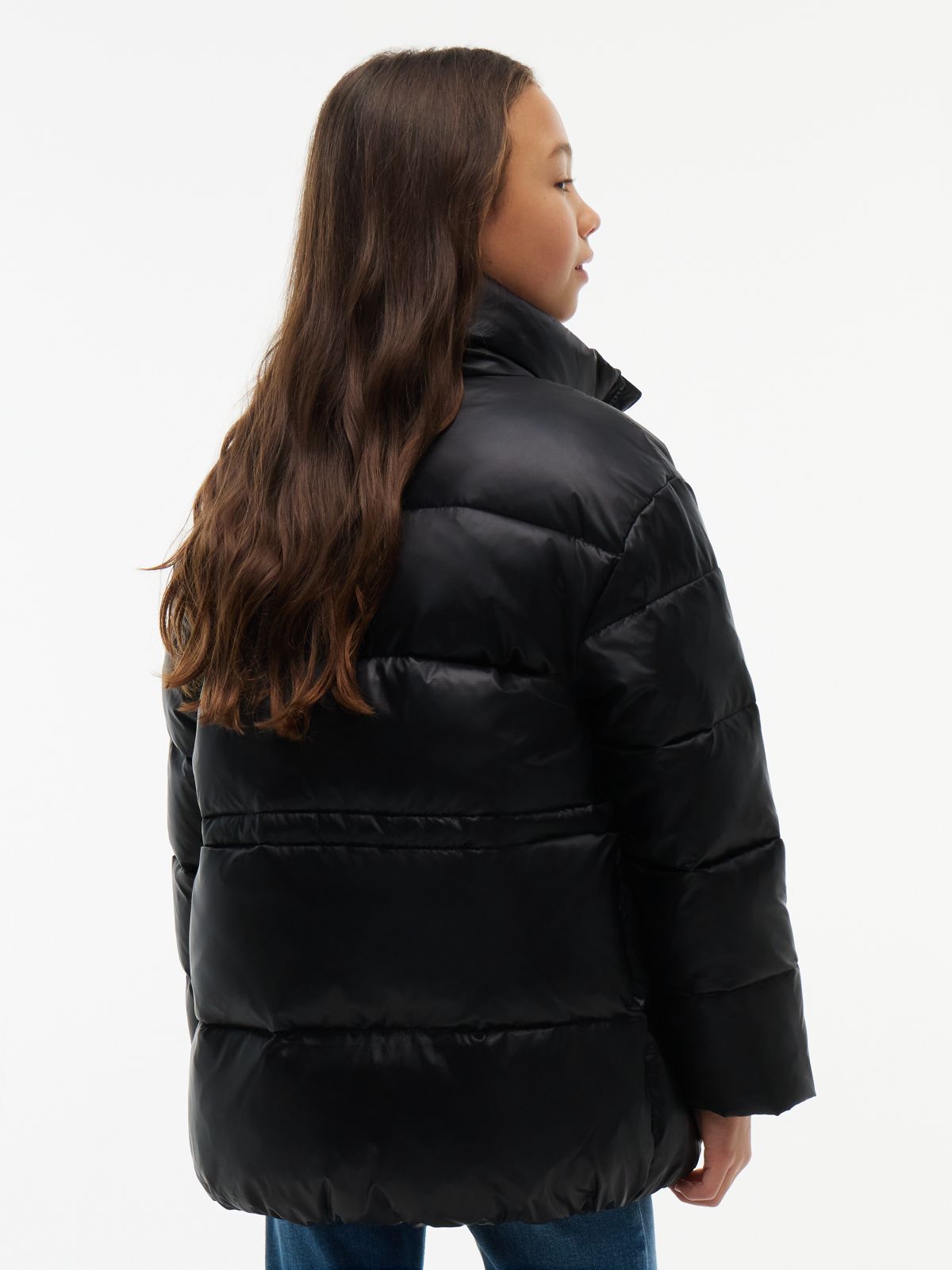 Heritage Logo Ripstop Puffer Jacket — Black