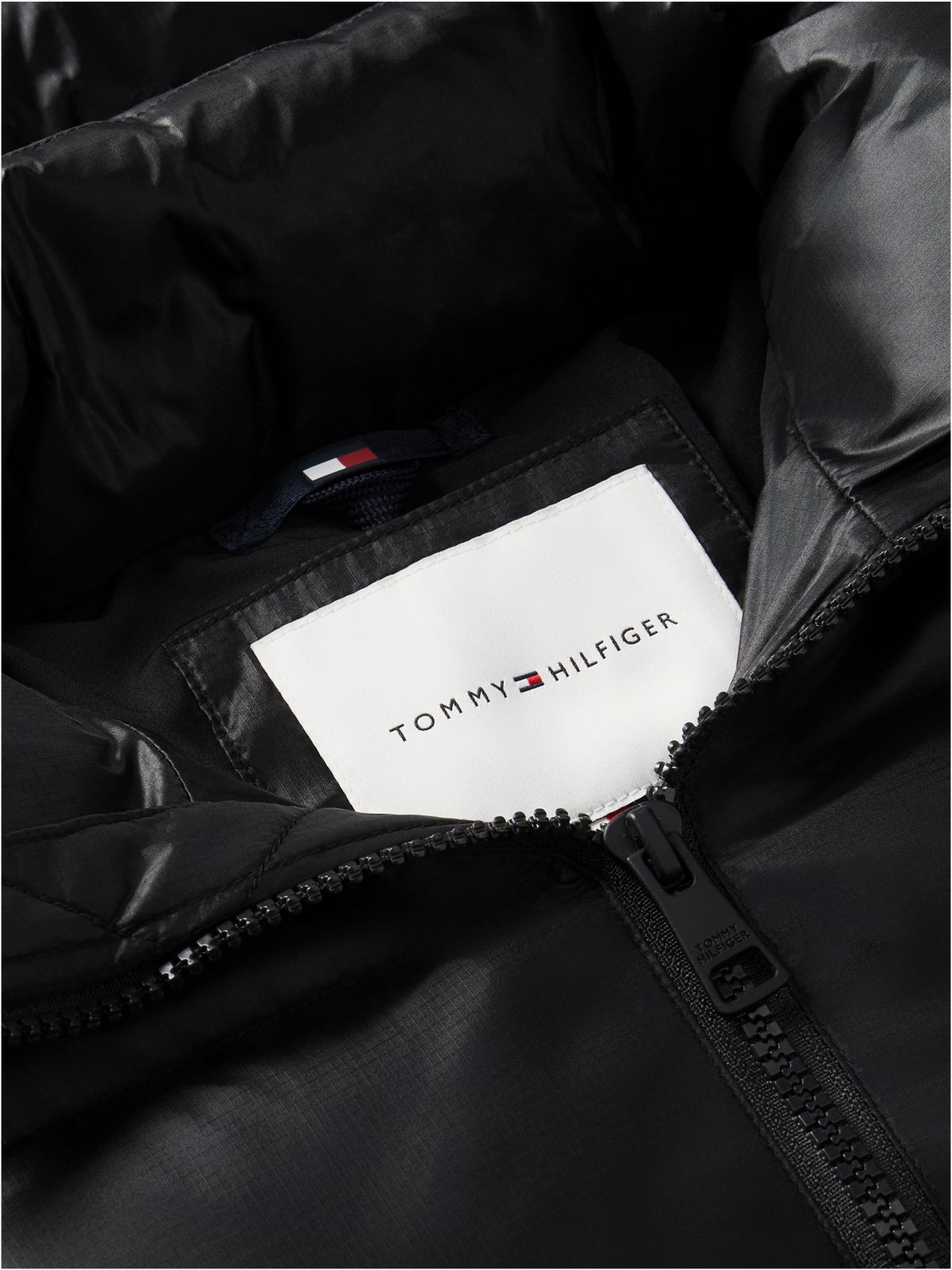 Heritage Logo Ripstop Puffer Jacket — Black