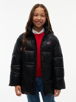doudoune en ripstop heritage à logo black pour filles tommy hilfiger