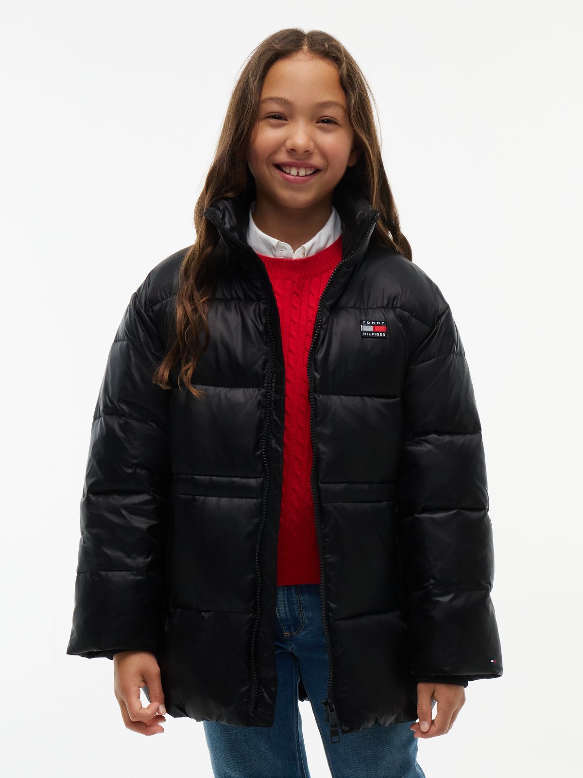 Heritage Logo Ripstop Puffer Jacket — Black