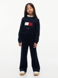 Drawstring Wide Leg Trousers With Wool — Blue 2