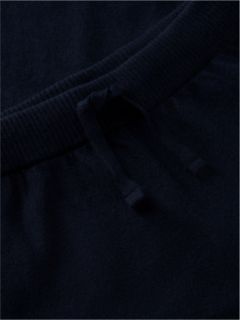 Drawstring Wide Leg Trousers With Wool — Blue 6