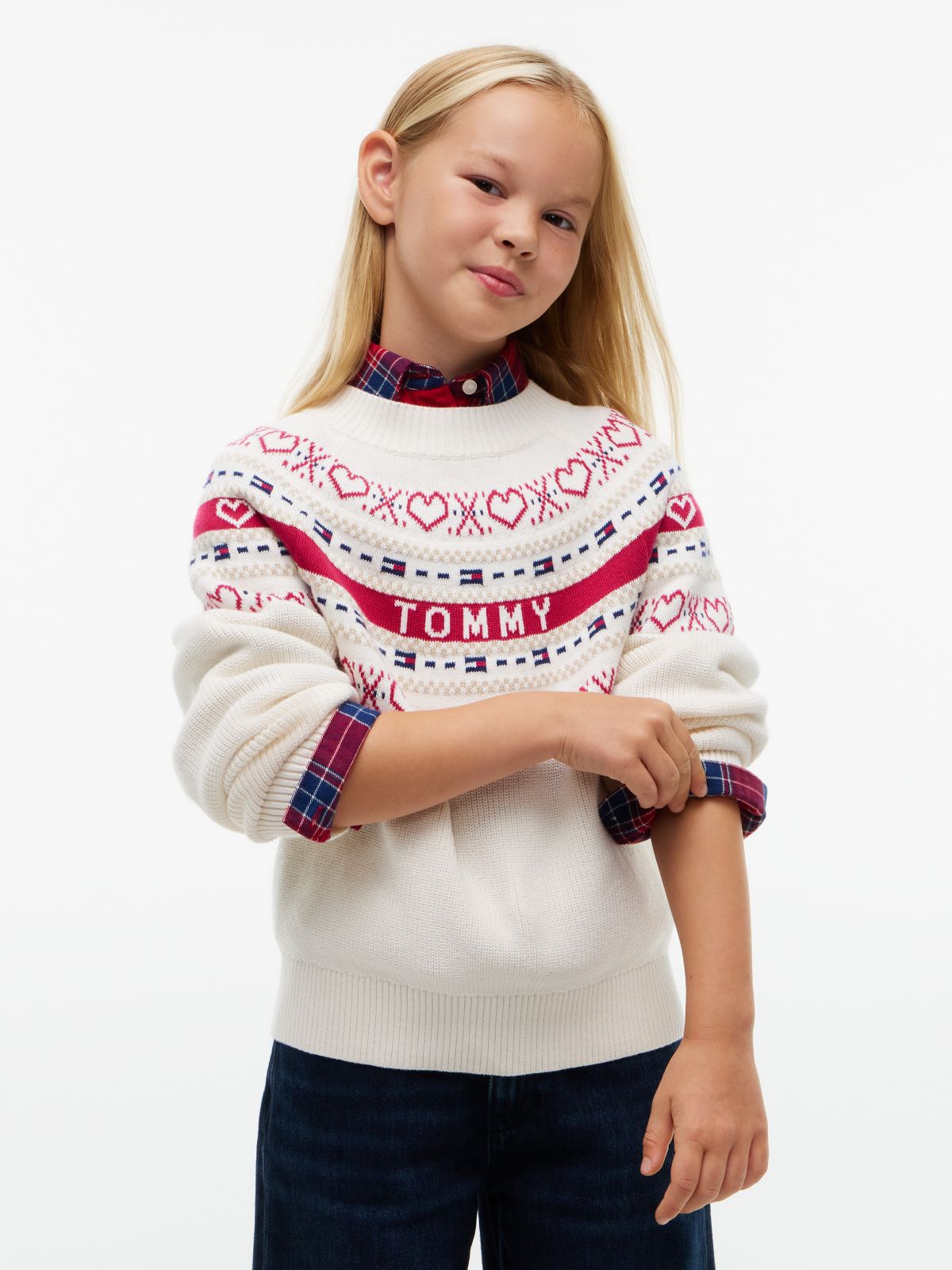 Intarsia Fair Isle Relaxed Jumper — Yellow