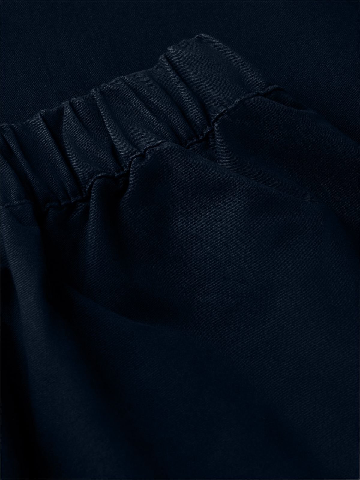 Essential Wide Leg Twill Trousers — Blue