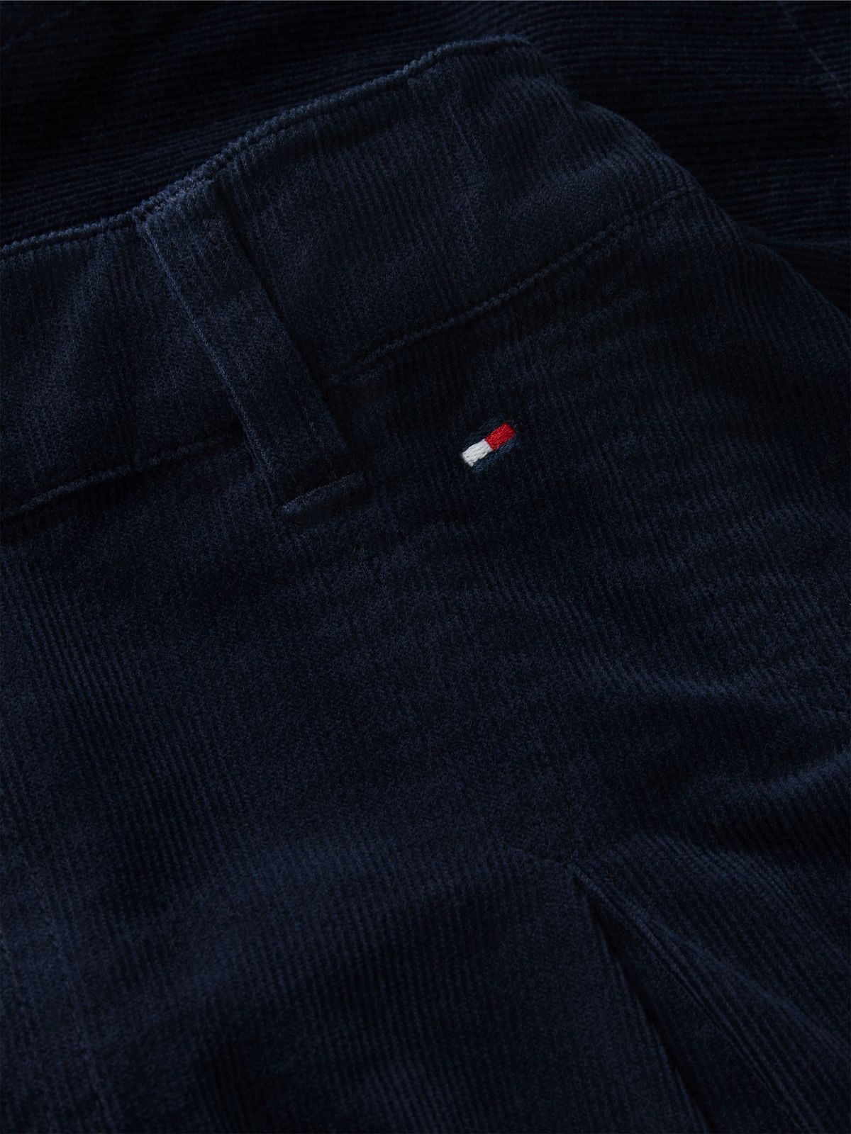 Corduroy Pleated Skirt — Blue