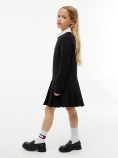 Long Sleeve Fit And Flare Dress — Black 3