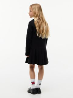 Long Sleeve Fit And Flare Dress — Black 4