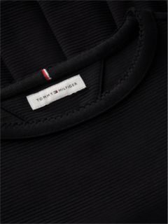 Long Sleeve Fit And Flare Dress — Black 6