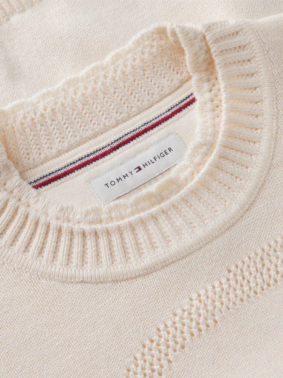 Textured Back Logo Relaxed Jumper — Yellow