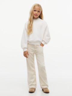 Flag Lace Trim Relaxed Sweatshirt — White 2