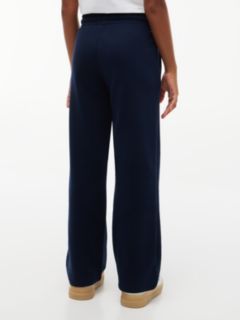 Logo Terry Wide Leg Joggers — Blue 4